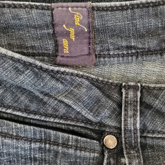 Aura Womens Bootcut Leg Rhinestones Jeans Size 8 S Dark Wash Western Denim - Picture 6 of 15